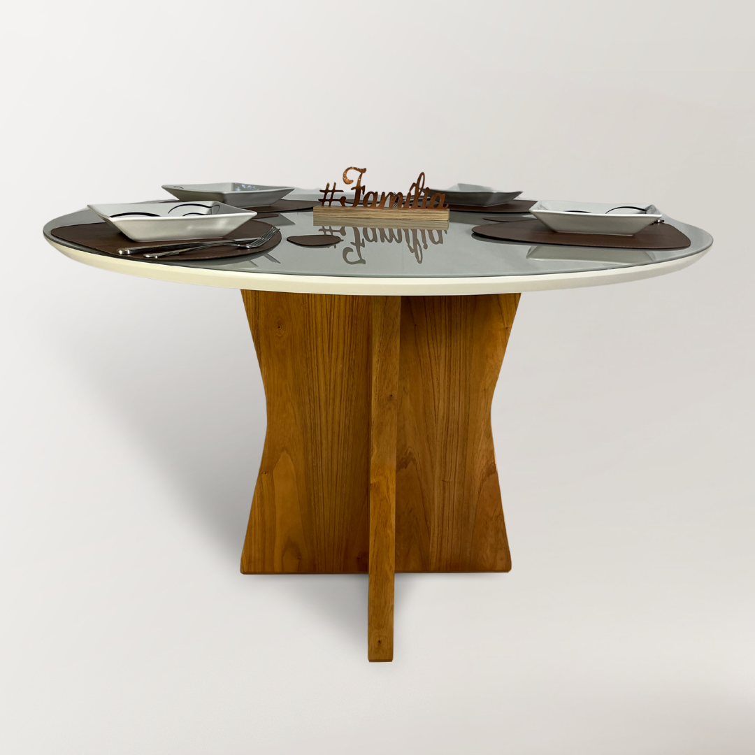 Conjunto Mesa Isa redonda e 4 Cadeiras