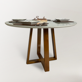 Conjunto Mesa Roma redonda e 4 Cadeiras